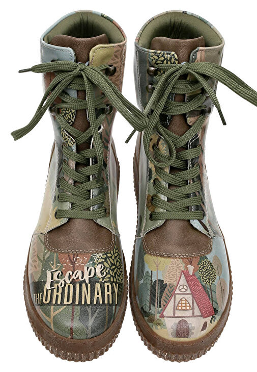 Kadın Vegan Deri Yeşil Uzun Bot - Escape the Ordinary Tasarım - Görsel 4