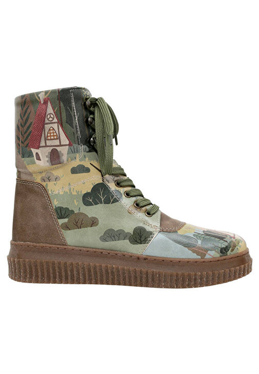 Kadın Vegan Deri Yeşil Uzun Bot - Escape the Ordinary Tasarım - Görsel 9