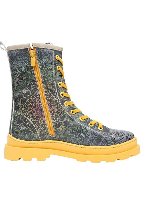 Kadın Vegan Deri Çok Renkli Fermuarlı Uzun Bot - Soul Full of Animal Love Tasarım - Görsel 6