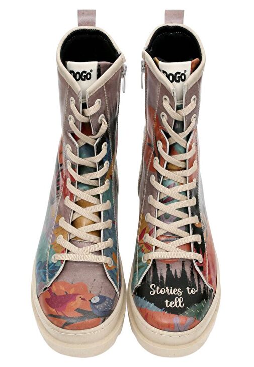 Kadın Vegan Deri Çok Renkli Fermuarlı Uzun Bot - Stories to Tell Tasarım - Görsel 5