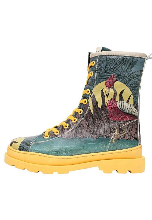 Kadın Vegan Deri Çok Renkli Fermuarlı Uzun Bot - Gracefulness Tasarım - Görsel 2