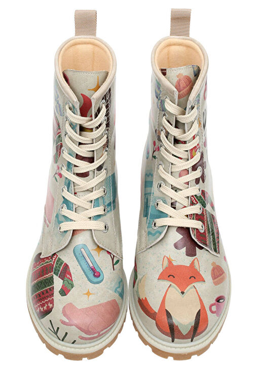 Kadın Vegan Deri Gri Uzun Bot - Bitter Sweet Winter Tasarım - Görsel 5