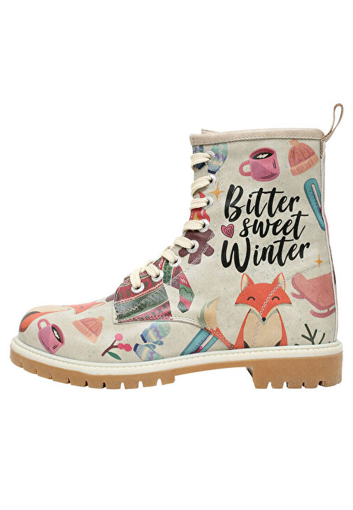 Kadın Vegan Deri Gri Uzun Bot - Bitter Sweet Winter Tasarım - Görsel 4