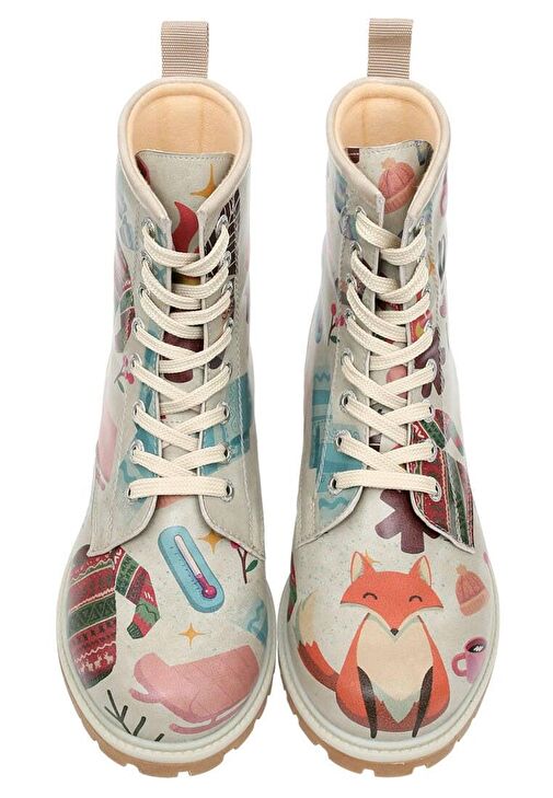 Kadın Vegan Deri Gri Uzun Bot - Bitter Sweet Winter Tasarım - Görsel 8