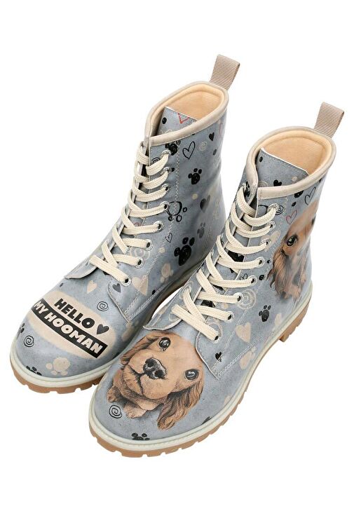 Kadın Vegan Deri Mavi Uzun Bot - Hello My Hooman Tasarım - Görsel 2