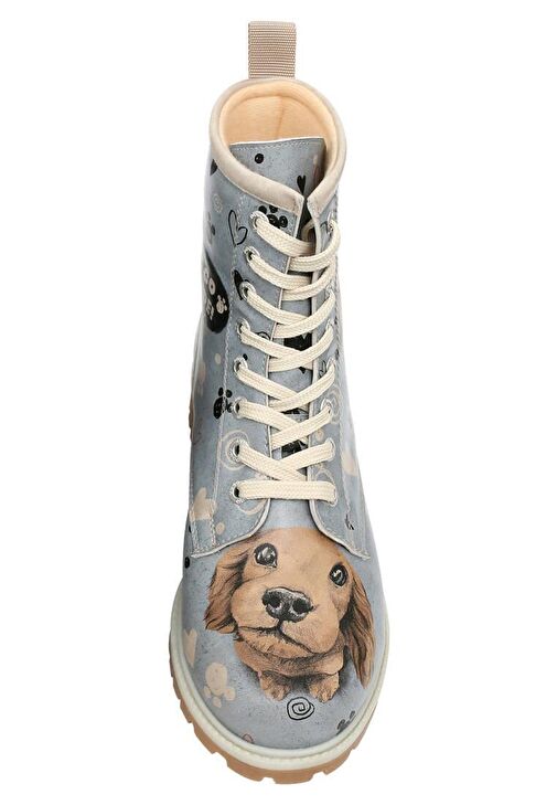 Kadın Vegan Deri Mavi Uzun Bot - Hello My Hooman Tasarım - Görsel 3