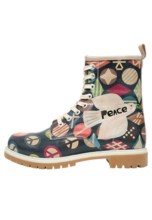 Kadın Vegan Deri Lacivert Uzun Bot - Peace Tasarım - Görsel 5