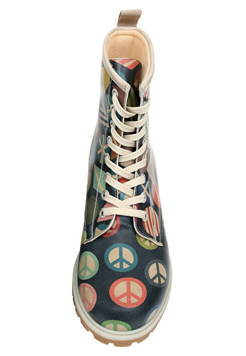 Kadın Vegan Deri Lacivert Uzun Bot - Peace Tasarım - Görsel 7