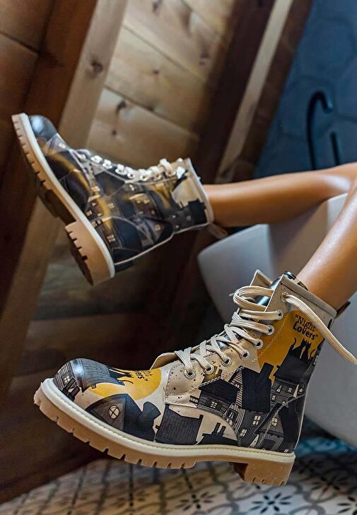 Kadın Vegan Deri Siyah Uzun Bot - Night Lovers Tasarım - Görsel 4