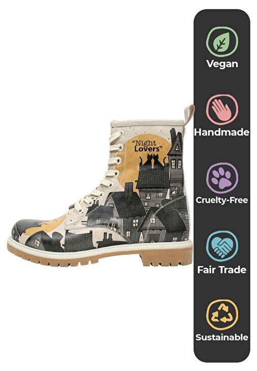 Kadın Vegan Deri Siyah Uzun Bot - Night Lovers Tasarım - Görsel 3