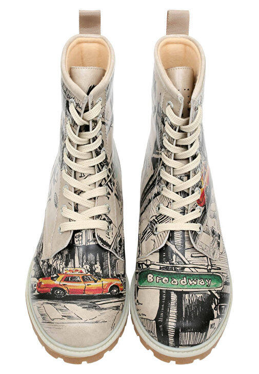 Kadın Vegan Deri Çok Renkli Uzun Bot - Broadway Tasarım - Görsel 5