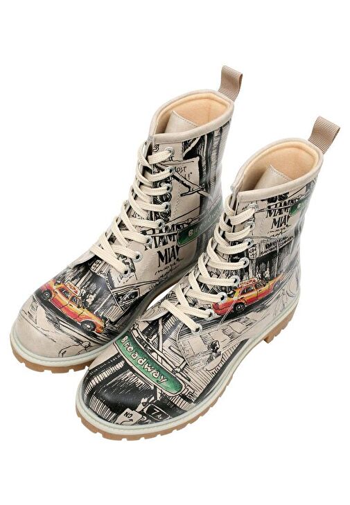 Kadın Vegan Deri Çok Renkli Uzun Bot - Broadway Tasarım - Görsel 6