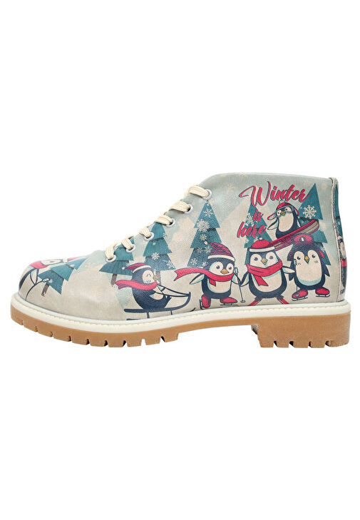 Kadın Vegan Deri Çok Renkli Fermuarlı Kısa Bot - Winters is Here Tasarım - Görsel 7