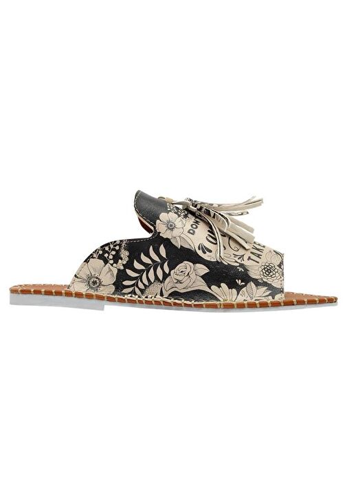 Kadın Vegan Deri Siyah Renkli Terlik - DonT Give Up Tasarım - Görsel 3