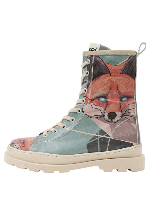 Kadın Vegan Deri Çok Renkli Fermuarlı Uzun Bot - Red Fox Tasarım - Görsel 5