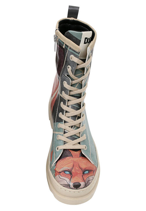 Kadın Vegan Deri Çok Renkli Fermuarlı Uzun Bot - Red Fox Tasarım - Görsel 9