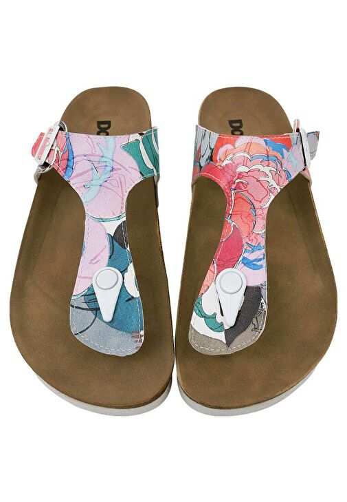 Kadın Vegan Deri Çok Renkli Terlik - Hello Tasarım - Görsel 4