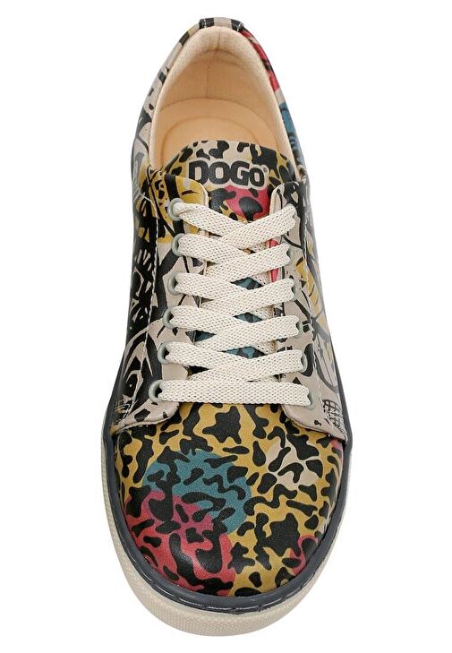 Kadın Vegan Deri Çok Renkli Sneakers - Eternal Swirl Tasarım - Görsel 8