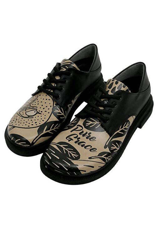 Kadın Vegan Deri Siyah Günlük Ayakkabı - Pure Grace Tasarım - Görsel 2