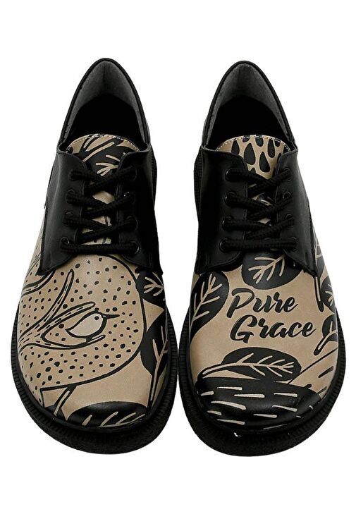 Kadın Vegan Deri Siyah Günlük Ayakkabı - Pure Grace Tasarım - Görsel 3