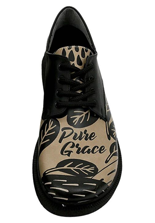 Kadın Vegan Deri Siyah Günlük Ayakkabı - Pure Grace Tasarım - Görsel 6