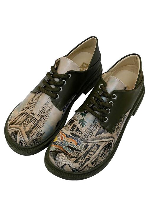 Kadın Vegan Deri Çok Renkli Günlük Ayakkabı - Barcelona Tasarım - Görsel 2