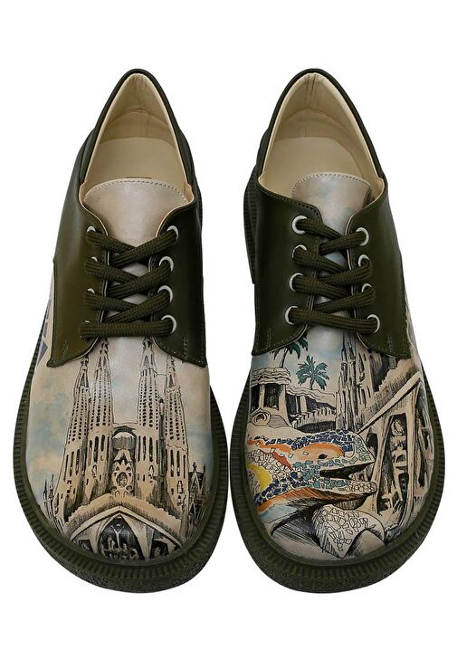 Kadın Vegan Deri Çok Renkli Günlük Ayakkabı - Barcelona Tasarım - Görsel 3