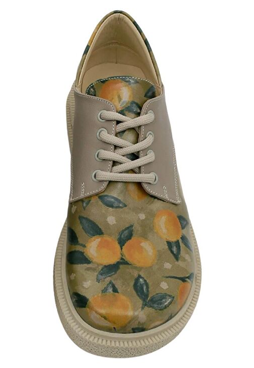 Kadın Vegan Deri Yeşil Renkli Günlük Ayakkabı - Fruity Tasarım - Görsel 6