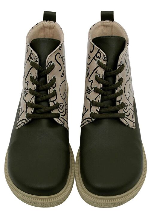 Kadın Vegan Deri Haki Bilekte Bot - Society Tasarım - Görsel 4