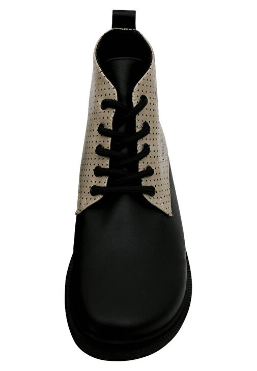 Kadın Vegan Deri Siyah Bilekte Bot - Minima Butterfly Tasarım - Görsel 9