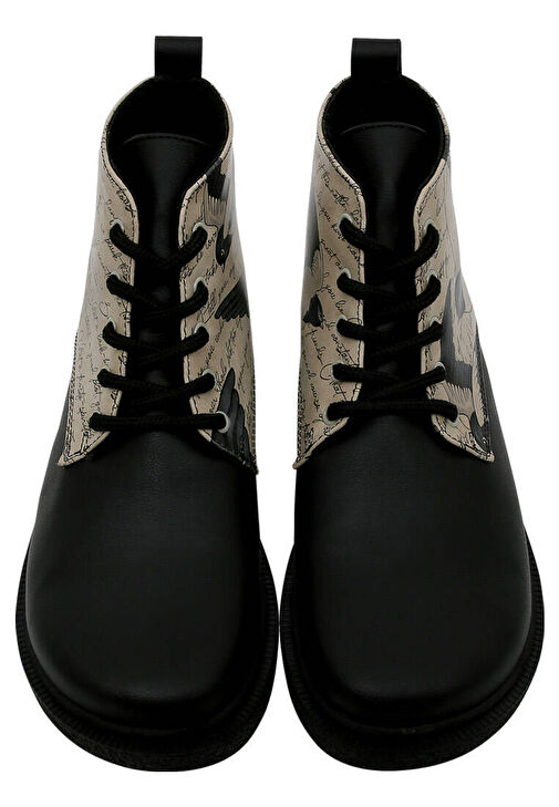Kadın Vegan Deri Siyah Bilekte Bot - Letters for Lovers Tasarım - Görsel 5