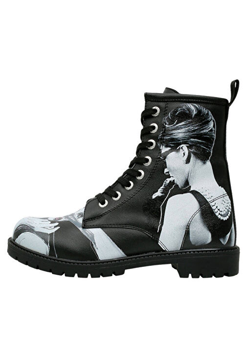 Kadın Vegan Deri Siyah Uzun Bot - Go Back to Being Yourself Tasarım - Görsel 3