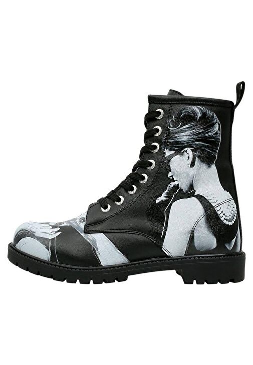 Kadın Vegan Deri Siyah Uzun Bot - Go Back to Being Yourself Tasarım - Görsel 6