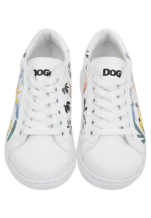 Çocuk Vegan Deri Beyaz Günlük Sneakers - Oh The Bliss Tasarım - Görsel 4