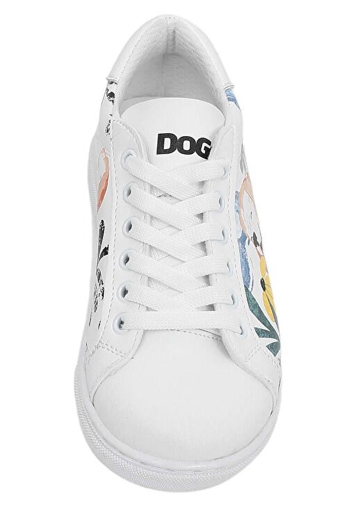 Çocuk Vegan Deri Beyaz Günlük Sneakers - Oh The Bliss Tasarım - Görsel 8