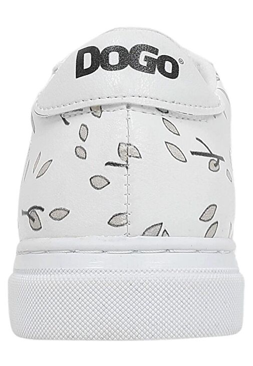 Çocuk Vegan Deri Beyaz Günlük Sneakers - Lemur Tasarım - Görsel 9