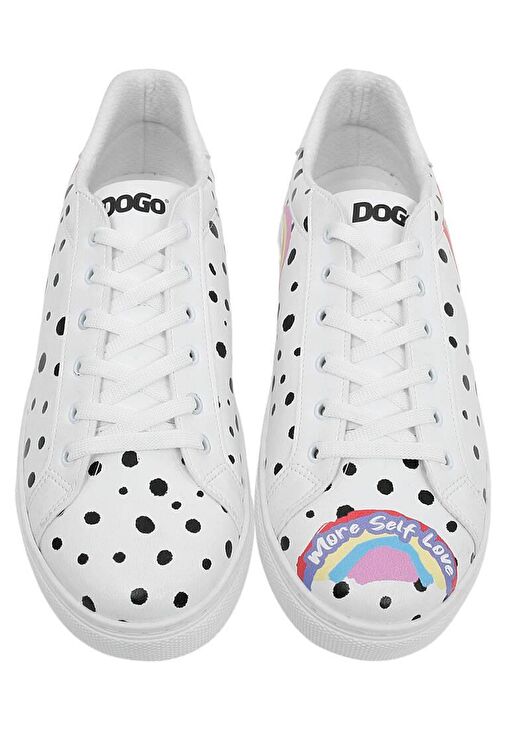 Erkek Vegan Deri Beyaz Günlük Sneakers - More Self Love Tasarım - Görsel 4