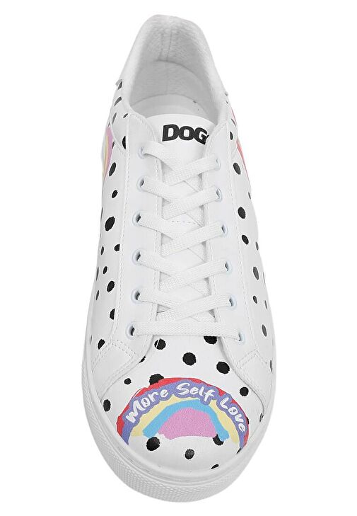 Erkek Vegan Deri Beyaz Günlük Sneakers - More Self Love Tasarım - Görsel 8