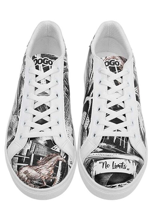 Erkek Vegan Deri Beyaz Günlük Sneakers - No Limits Tasarım - Görsel 2