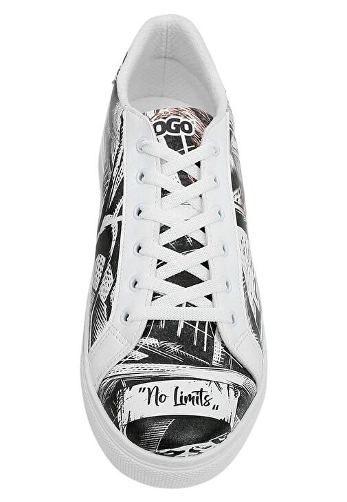 Erkek Vegan Deri Beyaz Günlük Sneakers - No Limits Tasarım - Görsel 8