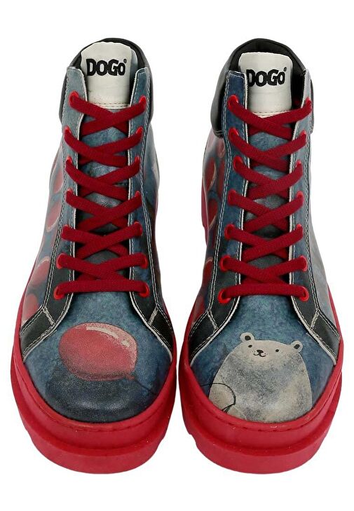 Kadın Vegan Deri Çok Renkli Bilekte Bot - Bear With a Balloon Tasarım - Görsel 5