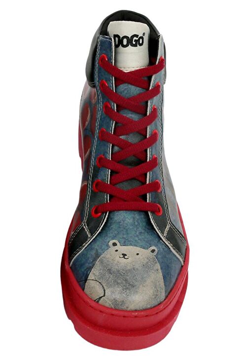 Kadın Vegan Deri Çok Renkli Bilekte Bot - Bear With a Balloon Tasarım - Görsel 6