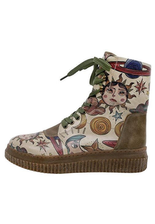 Kadın Vegan Deri Haki Uzun Bot - Dreams For Dreamers Tasarım - Görsel 2