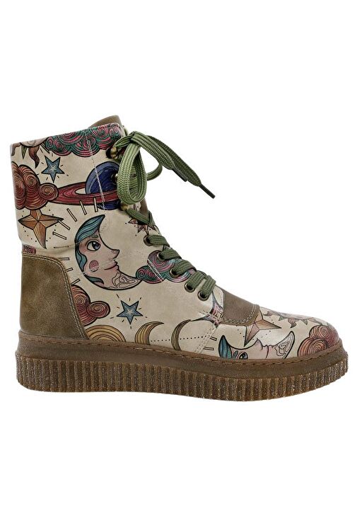 Kadın Vegan Deri Haki Uzun Bot - Dreams For Dreamers Tasarım - Görsel 4