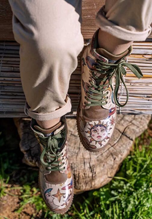 Kadın Vegan Deri Haki Uzun Bot - Dreams For Dreamers Tasarım - Görsel 8