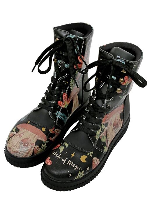 Kadın Vegan Deri Siyah Uzun Bot - Made Of Magic Tasarım - Görsel 3