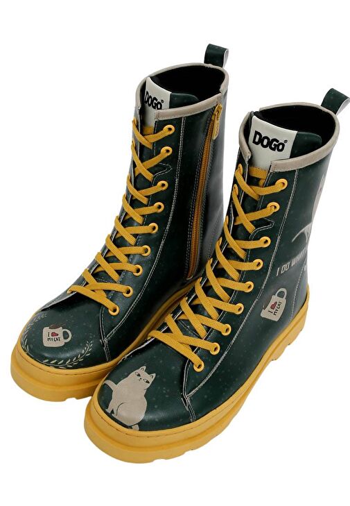 Kadın Vegan Deri Çok Renkli Uzun Bot - I Do What I Want Tasarım - Görsel 4