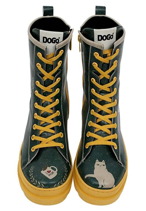 Kadın Vegan Deri Çok Renkli Uzun Bot - I Do What I Want Tasarım - Görsel 5