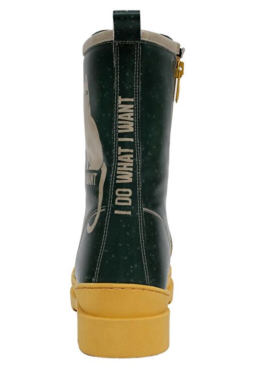 Kadın Vegan Deri Çok Renkli Uzun Bot - I Do What I Want Tasarım - Görsel 8