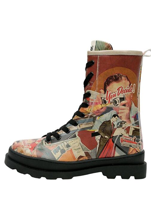 Kadın Vegan Deri Çok Renkli Uzun Bot - You Decide Tasarım - Görsel 2